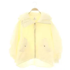 ランバンオンブルー LANVIN en Bleu 近年モデル 撥水加工 ビックカラー中わたMA-1ブルゾン 38 アイボリー /ES ■OSのサムネイル