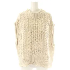 フーズフーチコ who's who Chico ケーブルハイネックベスト ニット フレンチスリーブ F アイボリー /DO ■OS ■GY39 ■AX