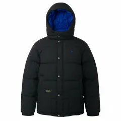 ポロラルフローレン ブラック フード ダウン アウター