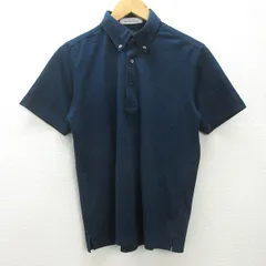 G■ユナイテッドアローズ/UNITED ARROWS GLR 半袖BDポロシャツ【L】紺/men's/59【中古】■