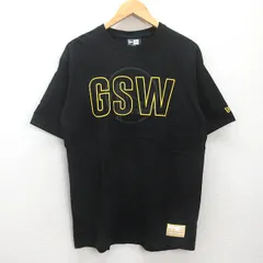 G■ニューエラ/NEWERA プリントTシャツ/コットン【M】黒/men's/72【中古】■