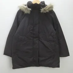 Q■ユニクロ/NIQLOハイブリッドダウンコート■211-460924■茶【レディースM】LADIES/17【中古】