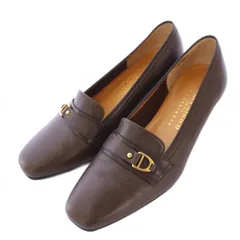 銀座ヨシノヤ SARA NIRICO BY YOSHINOYA パンプス スクエアトゥ チャンキーヒール フェイクレザー 21.5cm 茶 ブラウン /BB