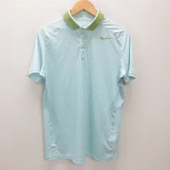 G■ナイキ/NIKE GOLF 半袖ドライポロシャツ/ゴルフウェア【M】水色/men's/75【中古】■