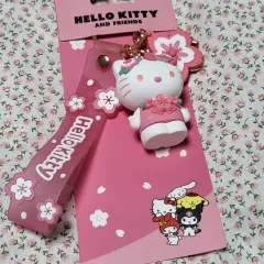 ハローキティ 桜 キーホルダー + ストラップ セット (UK)
