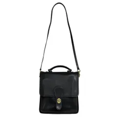 OLD COACH(オールドコーチ) Willis Turnlock Leather 2-Way Shoulder Bag ウィリス ターンロック レザー 2WAY ショルダー バッグ 5130 ブラック