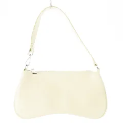 ジェイダブリューペイ JW PEI  Eva Shoulder Bag ハンドバッグ ワンショルダー レザー 革 型押し クロコ 白 アイボリー /CK6 ■GY11