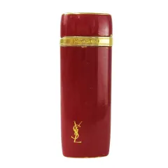 イヴサンローラン YVES SAINT LAURENT ヴィンテージ ライター ガス 喫煙具 ロゴ 刻印 火花確認済み 赤 レッド ゴールドカラー /CK20 ■GY11のサムネイル