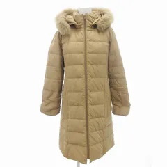 トランテアン ソン ドゥ モード 31 Sons de mode ダウンコート ミドル丈 フード付き フォックスファー 36 キャメル /UD