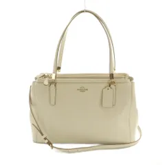 コーチ COACH 2WAY トートバッグ ショルダーバッグ レザー オフホワイト 白 F34672 /MI ■OS