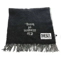 ディーゼル DIESEL ロゴマフラー ストール 黒 ブラック グレー /SS ■OSのサムネイル