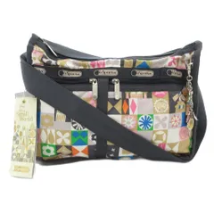 レスポートサック LesportSAC タグ付き ショルダーバッグ ポーチ付き 総柄 ベージュ マルチカラー /JS IBO83