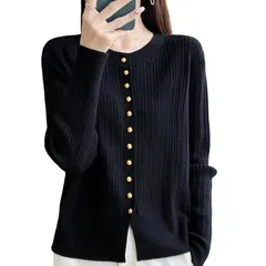 【新品】 [7-livehouse] カーディガン レディース ケーブルニット セーター 薄手 長袖 秋冬 トップス 無地 オシャレ 柔らかい ゆったり 着?せ 体型カバー 暖かい カジュアル 日常 着心地 オフィス アウター 春 秋 冬 1