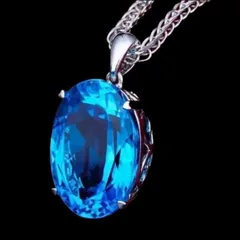 【N033】ネックレス　レディース　メンズ　ブルー　青　アクセサリー　ペンダント