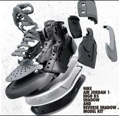 NIKE AIR JORDAN 1 HIGH 85 SHADOW AND REVERSE SHADOW MODEL KIT