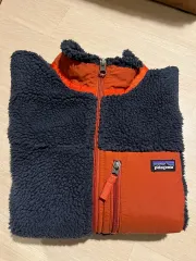 パタゴニア レトロ フリース ネイビー/レッド