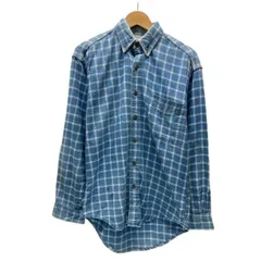 L.L.Bean　チェックシャツ　70's vintage　長袖　シャツ　トップス　デニム　ボタンダウン　胸ポケット　カナダ製　アウトドア　古着
