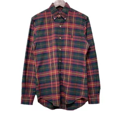RALPH LAUREN　チェックシャツ　長袖　シャツ　トップス　ボタンダウン　ワンポイント　ブランドロゴ　スモールポニー　刺しゅう　SLIM FIT　オックスフォードシャツ　古着　古着