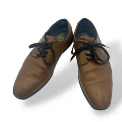 良品　Hawkins ホーキンス　レザーシューズ　ビジネス　革靴　レースアップ　プレーントゥ　茶　ブラウン　25.5cm