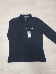 ポロラルフローレン ブラック 長袖 ポロシャツ S-M