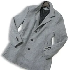 NICOLE CLUB FOR MEN ニコルクラブ フォーメン 秋冬 キルティング 中綿★ チェスター テーラード コート Sz.50 メンズ 灰のサムネイル