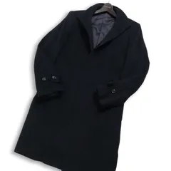 COMME CA ISM コムサイズム 秋冬 ウール★ スタンドカラー コート Sz.L メンズ 黒 ビジカジ フォーマル