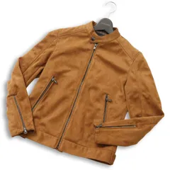 collective コレクティブ メンズビギ 秋冬 フェイク スウェード レザー★ ライダース ジャケット ブルゾン Sz.S メンズ