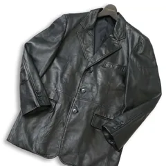 SERA VISTA セラヴィスタ 秋冬 伊製生地 羊革 リアル ラム レザー★ テーラード シングル ジャケット Sz.M メンズ 黒