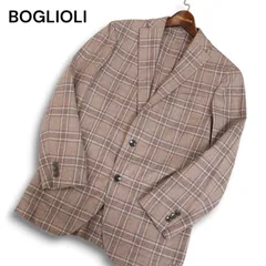 美品★ BOGLIOLI ボリオリ T2902E 【DOVER】 秋冬 チェック アンコン テーラード ジャケット Sz.46　メンズ イタリア製