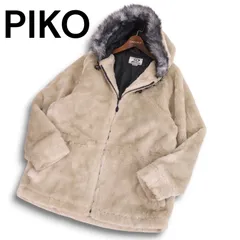 90s~00s★ PIKO ピコ 秋冬 ホワイト ボア ファー ジャケット コート Sz.S　メンズ Y2K archiveのサムネイル