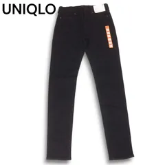 【新品 未使用】 UNIQLO ユニクロ 秋冬 裏起毛♪ ヒートテック スキニー ジーンズ パンツ Sz.27　レディース 黒