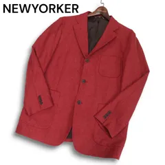 NEWYORKER ニューヨーカー 秋冬 イタリア製生地★ ウール&カシミヤ ツイード テーラード ジャケット Sz.FL　メンズ