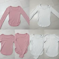 (新品) Uネック 長袖Tシャツ 2枚