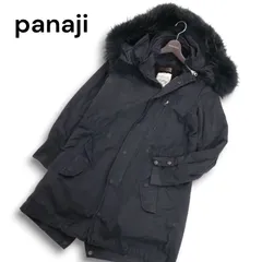 panaji パナジ 秋冬 ラクーン ファー♪ ボア ライナー ミリタリー モッズコート Sz.FREE　レディース 黒
