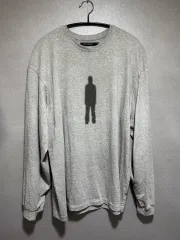 3 ハッチングルーム ゴースト Tシャツ グレー ロングスリーブ