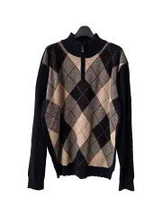 110)メンズ ハーフジップ ニット/新品