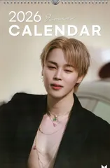 【monaka様 専用 】BTS ジミン グッズ 大判 壁掛け カレンダー 2026年 +ステッカーセット K-POP