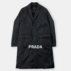 PRADA プラダ 19AW 中綿 ナイロン チェスターコート SGB111 S192 I18 ブラック 黒 44 / J&NREUSE メンズ アウター