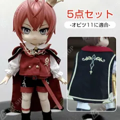 ドール衣装 ob11服 オビツ11 ドール服 doll服 5点セット 1/12スケール 着せ替え bjd 人形 衣装 P9  紳士  貴族 西幻大騎士服 ねんどろいどどーる ハンドメイド