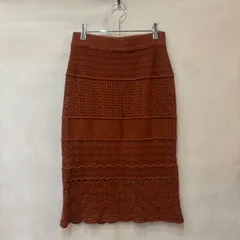 COLLAGE GALLARDAGALANTE コラージュガリャルダガランテ レース ニットスカート オレンジ FREE レディース CLZ1091301A0011 USED