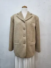 ベージュ色 レディース ウール ジャケット