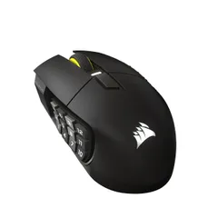CORSAIR SCIMITAR ELITE WIRELESS SE MMOに最適な多ボタンのワイヤレスゲーミングマウスプログラム可能な16ボタン MARKSMAN S 33Kセンサー Elgato Virtual Stream Deckワイヤレ [ブラック]