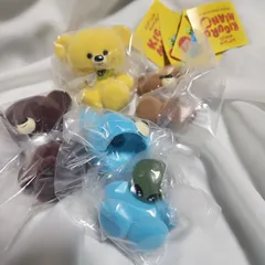 Biz配送 4種 シークレット含む キグルミアン マスコットフィギュア ガチャ フロッキー テディベア 宇宙人