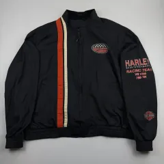 90s ハーレーダビッドソン ビックロゴ ウィンドブレーカー バイカー ジャケット