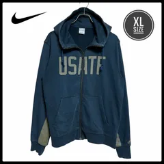 激レア ナイキ Y2K フルジップ パーカー USATF モデル 紺 ヴィンテージ ネイビー カーキ 古着