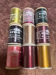 ③新品未使用未開封タイヤー印絹ミシン糸9本まとめ売り⭐︎