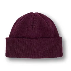【新品】 [yokoami＼MADE IN JAPAN] 締め付けないニット帽 日本製 オールシーズン 綿 アクリル ワッチ ビーニー 伸縮性 快適 レディース メンズ (レッドパープル)