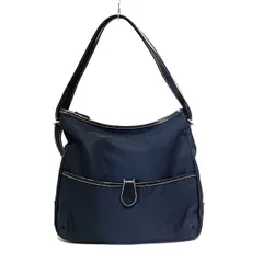 KITAMURA(キタムラ) ショルダーバッグ - ネイビー×黒 レザー