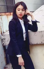 【中古】コレクションカード(女性) TWICE/チェヨン/裏面赤・膝上/TWICE FANMEETING 「ONCE BEGINS」フォトカードセットC