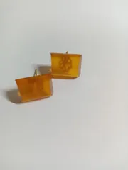 56　本鼈甲　白甲ロングポスト　リメイクピアス